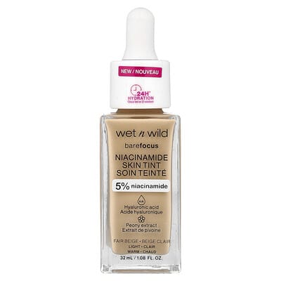 Barefocus, Niacinamide Skin Tint, 1116089 Fair Beige, 1.08 fl oz (32 ml)