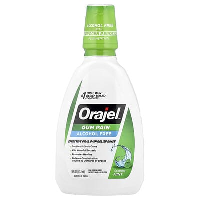 Средство от боли в деснах Orajel Gum Pain, Alcohol Free, Soothing Mint, 16 fl oz (473.2 ml)