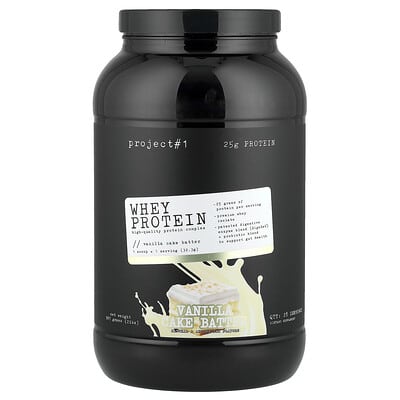 Project 1 Nutrition Протеин Whey Protein, Vanilla Cake Batter, 2 lbs (907 g)