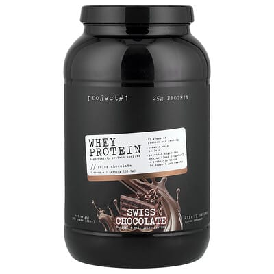 Whey Protein, высококачественный протеиновый комплекс, Swiss Chocolate, 2 lbs (907 g)