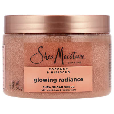 Glowing Radiance Shea Sugar Scrub, Coconut & Hibiscus, 12 oz (340 g)