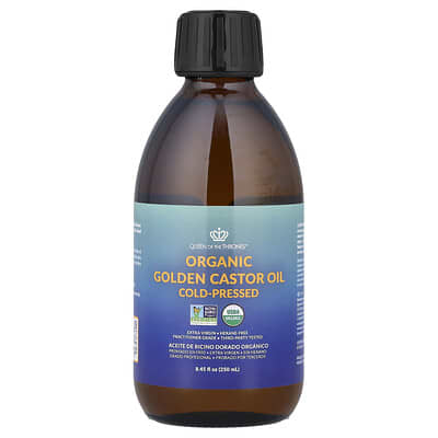 Органическое золотое касторовое масло холодного отжима, 250 ml