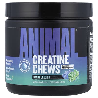 Жевательные таблетки креатина Animal, Candy Crush'd, 120 шт