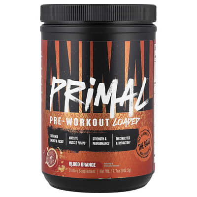 Предтренировочный комплекс Primal™ Blood Orange, 17.7 oz (502.5 g)