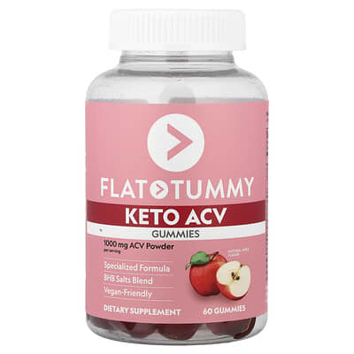 Keto ACV Gummies, Natural Apple, 60 Gummies