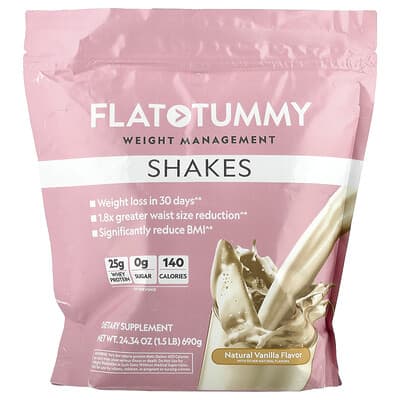 Shakes, натуральный ванильный вкус, 1.5 lb (690 g)