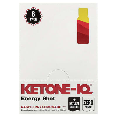 Энергетический напиток Ketone-IQ Raspberry Lemonade 6 шт. по 2 fl oz (59 ml)