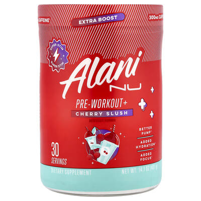 Pre-Workout+, Cherry Slush, 14.1 oz (401 g)