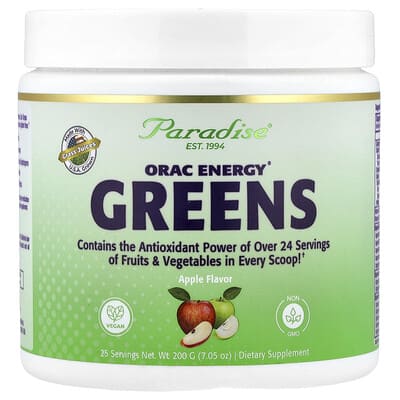 Зеленый суперфуд ORAC Energy® Greens, Apple, 7.05 oz (200 g)
