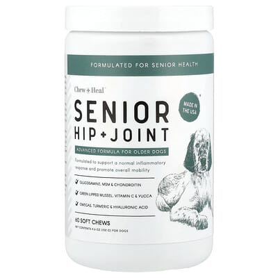Senior Hip + Joint, For Dogs, 60 Soft Chews, 4.6 oz (132 g)