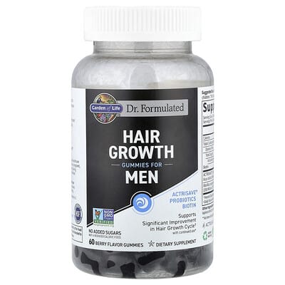 Hair Growth Gummies for Men, Berry, 60 Gummies