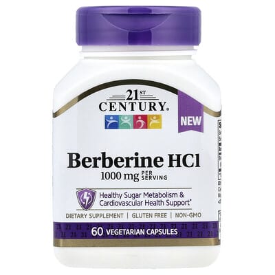 Berberine HCI, 60 вегетарианских капсул (500 mg на капсулу)