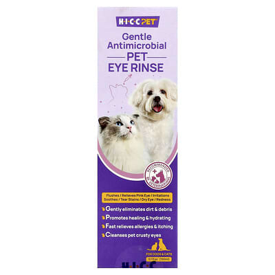 Gentle Antimicrobial Pet Eye Rinse, For Dogs & Cats, 5.1 fl oz (150 ml)