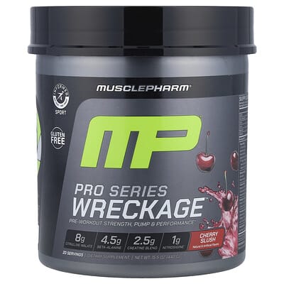 MusclePharm Pro Series Wreckage предтренировочный комплекс Cherry Slush, 15.5 oz (440 g)
