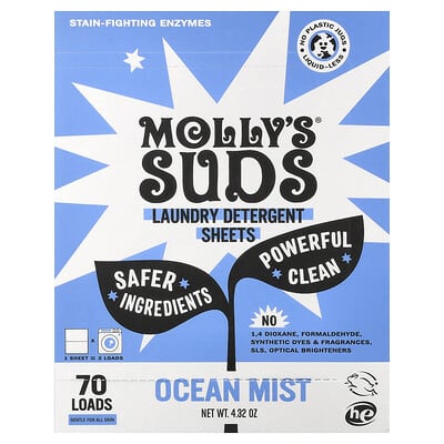 Laundry Detergent Sheets, Ocean Mist, 35 Sheets