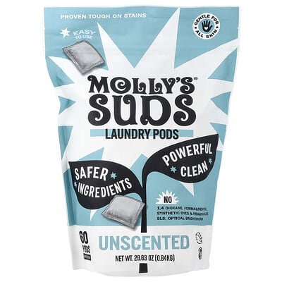 Laundry Pods, Unscented, 60 Pods, 29.63 oz (0.84 kg)