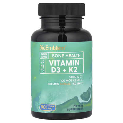 BioEmblem Витамины D3 + K2, 90 капсул