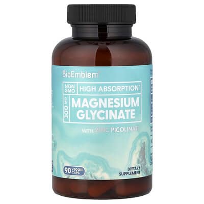 BioEmblem Magnesium Glycinate с Zinc Picolinate, 90 Veggie Caps