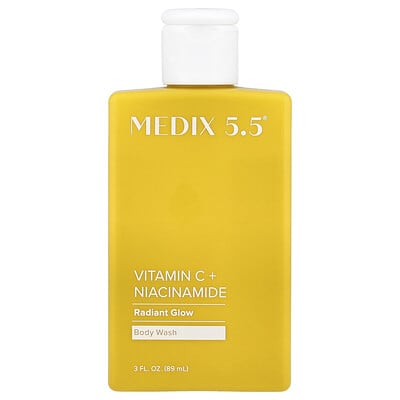 Medix 5.5 гель для душа Radiant Glow, Vitamin C + Niacinamide, 3 fl oz (89 ml)