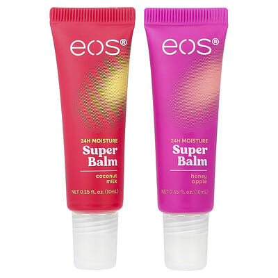 24H Moisture Super Balm, Coconut Milk & Honey Apple, 2 Pack, 0.35 fl oz (10 ml) Each