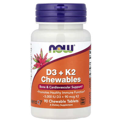 D3 + K2 Chewables, 90 Chewables Tablets