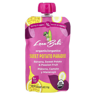 Organic Puree, 6+ Months, Sweet Potato Paradise, 4 oz (113 g)