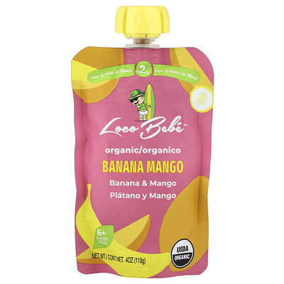 Organic Puree, 6+ Months, Banana Mango, 4 oz (113 g)