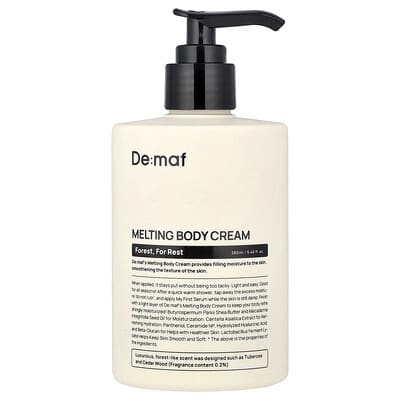 Melting Body Cream, Forest, For Rest, 9.46 fl oz (280 ml)