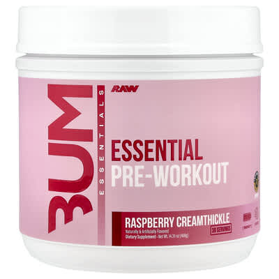 Bum Essentials предтренировочный комплекс Raspberry Cream, 14.39 oz (408 g)