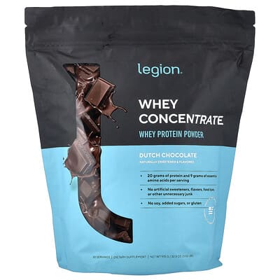 Whey Concentrate, Whey Protein Powder, Dutch Chocolate, 2.02 lbs (915 g)