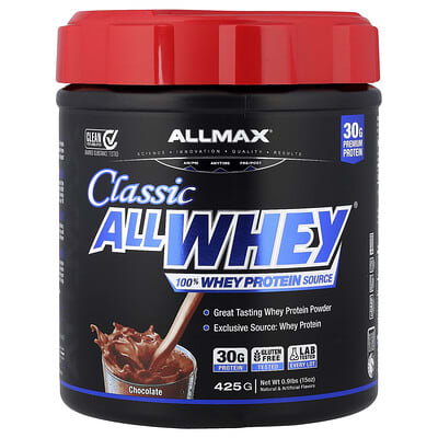 CLASSIC ALLWHEY®, 100% Whey Protein Source, Chocolate, 0.9 lbs (425 g)