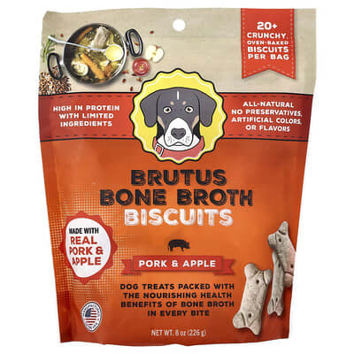 Biscuits, For Dogs, Pork & Apple, 8 oz (226 g)