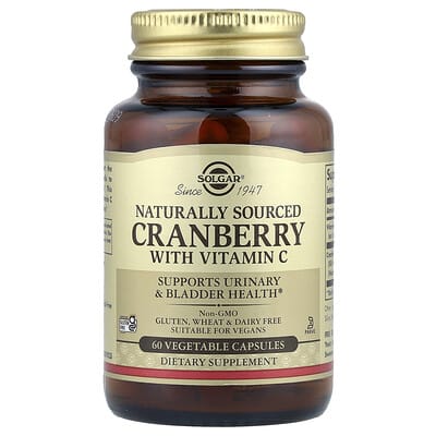 Cranberry with Vitamin C, Naturally Sourced, 60 Vegetable Capsules