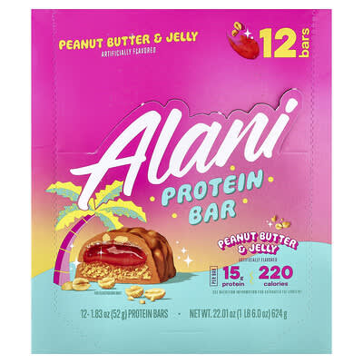 Протеиновый батончик Peanut Butter & Jelly, 12 шт., 1.83 oz (52 g) каждый