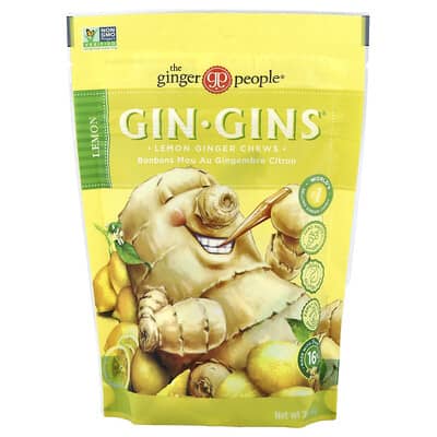 Gin Gins®, Ginger Chews, Lemon, 3 oz (84 g)
