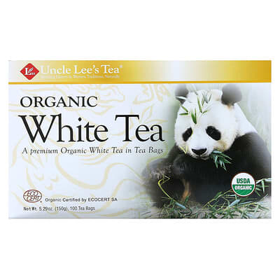 Organic White Tea, 100 Tea Bags, 5.29 oz (150 g)