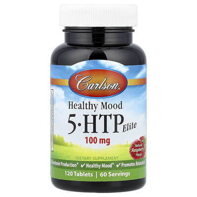 Healthy Mood, 5-HTP Elite, натуральный малиновый, 100 mg, 120 таблеток (50 mg на таблетку)