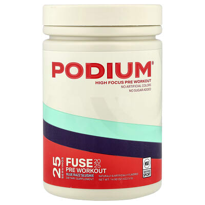 Предтренировочный комплекс Fuse 2025, Blue Razz Slushie, 14.9 oz (422.5 g)