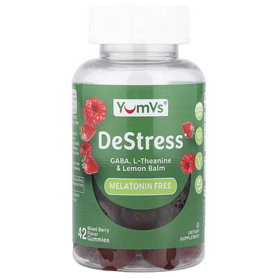 DeStress Gummies, Melatonin Free, Mixed Berry, 42 Gummies