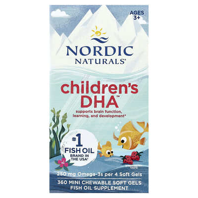 Children's DHA™, Ages 3+ Strawberry, 360 Mini Chewable Soft Gels