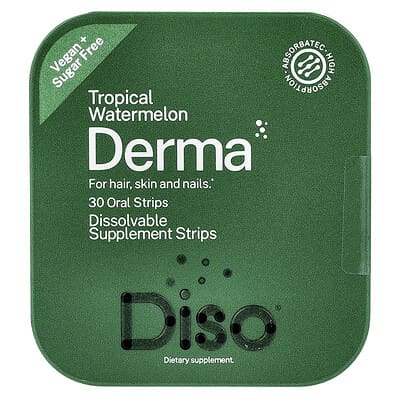 Derma, Tropical Watermelon, 30 Oral Strips