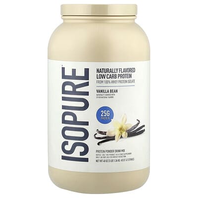 Низкоуглеводный протеиновый порошок, ваниль, 3 lb (1.36 kg)