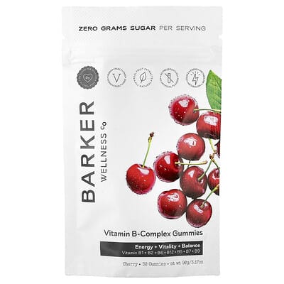 Vitamin B-Complex Gummies, Cherry, 30 Gummies