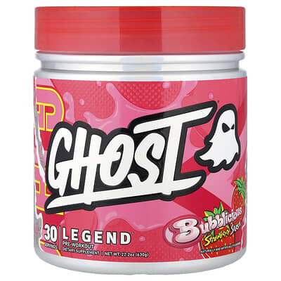 Ghost предтренировочная добавка Legend® Bubblicious® Strawberry Splash, 22.2 oz (630 g)
