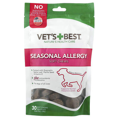 Seasonal Allergy Soft Chews, For Dogs, All Sizes, 30 Soft Chews, 4.2 oz (120 g)