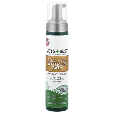 Flea and Tick Waterless Bath, 12 Weeks or Older, For Dogs, 8 fl oz (237 ml)