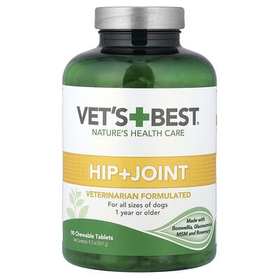 Hip + Joint, For All Dogs, 1 Year or Older, 90 Chewable Tablets, 9.2 oz (261 g)