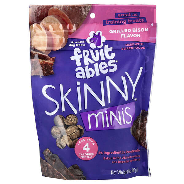 Skinny Minis®, Dog Treats, Grilled Bison, 5 oz (141 g)