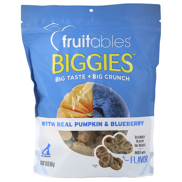 Biggies™, Dog Treats, Real Pumpkin & Blueberry, 16 oz (454 g)