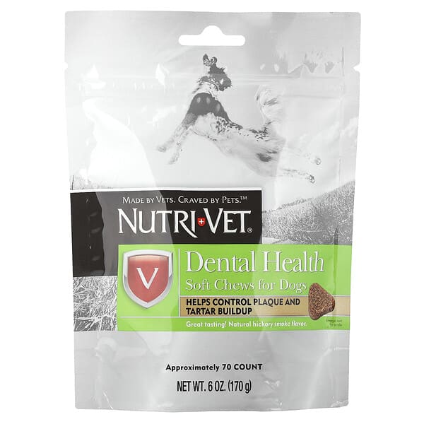 Dental Health Soft Chews, For Dogs, Natural Hickory Smoke, 70 Count, 6 oz (170 g)